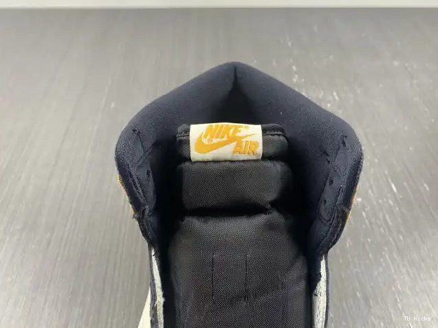 Cheap TBK Yellow Air OG 1 High 555088-711 Toe Jordan 0602
